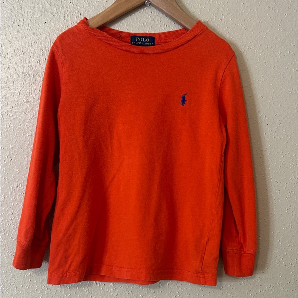 Polo by Ralph Lauren Kids Bright Orange Long Sleeve Tee